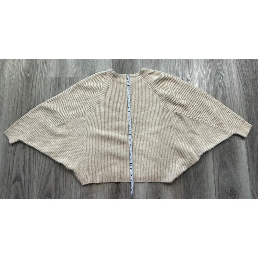 Lilly Pulitzer Womens Batwing Cable Knit Sweater Acrylic Blend M Beige Ivory
